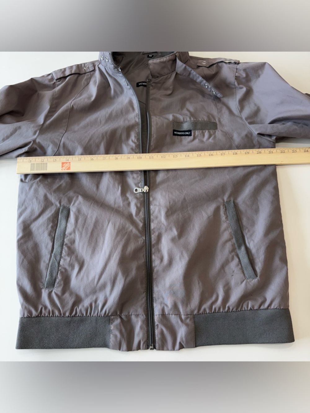 Members Only Gray Zip-Front Racer Jacket - Picture 8 of 8
